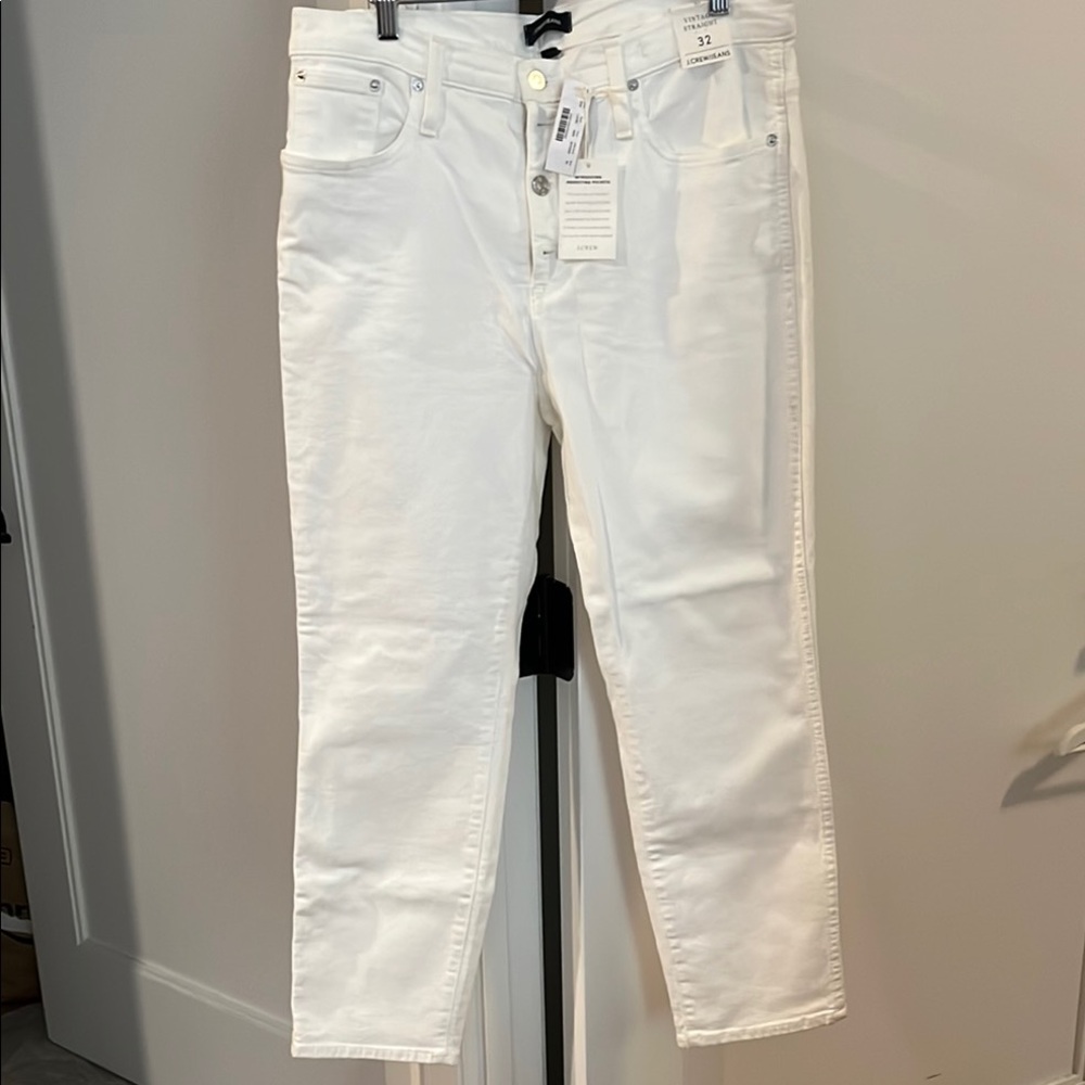 J. Crew White Vintage Straight Leg Jeans